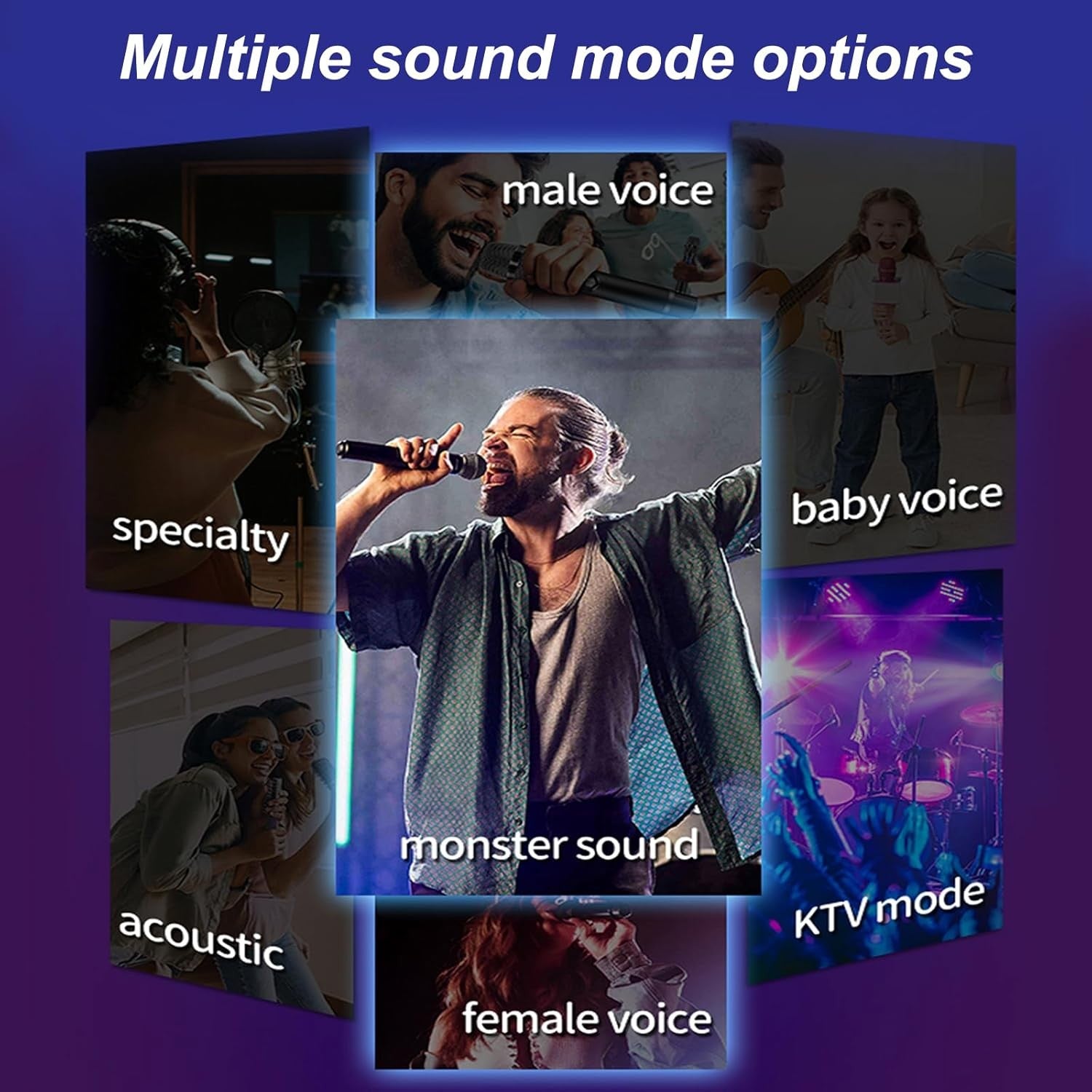 Kids Karaoke Machine Bluetooth Speaker 2 Mics LED Lights