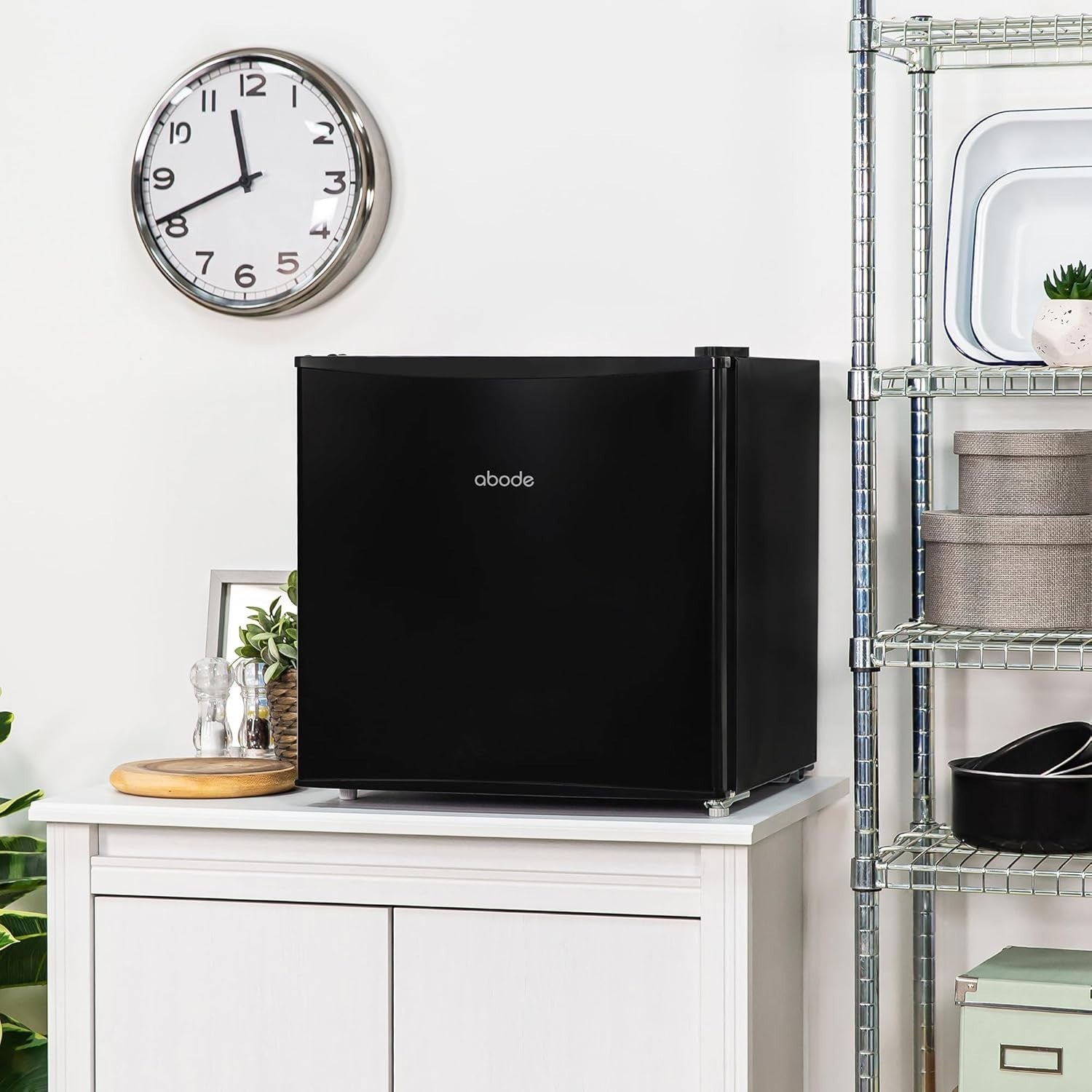 43L Mini Fridge Countertop Reversible Door Ice Box Black