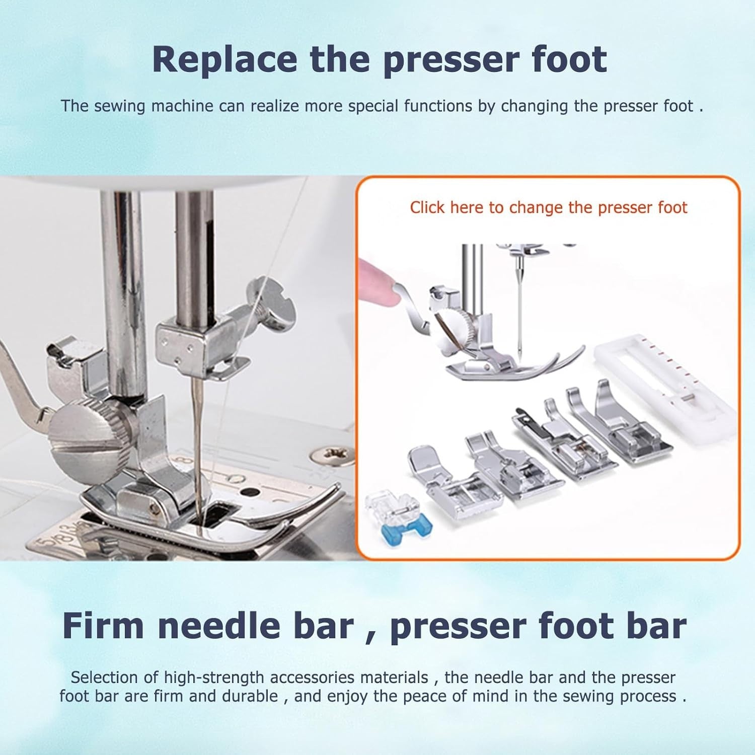 20 Stitch Sewing Machine Electric Dual Speed Foot Pedal Free Arm