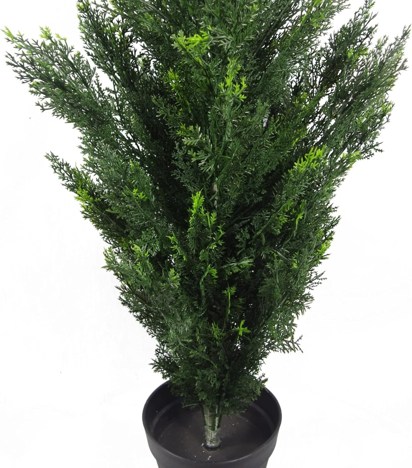 120cm Artificial Cedar Cypress UV Protected Topiary Tree in Weighted Pot Decor