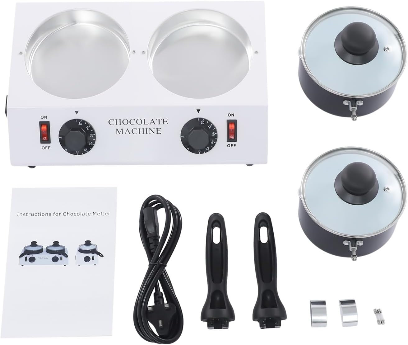Chocolate Melting Machine Dual Pot Tempering Melter 80W Electric
