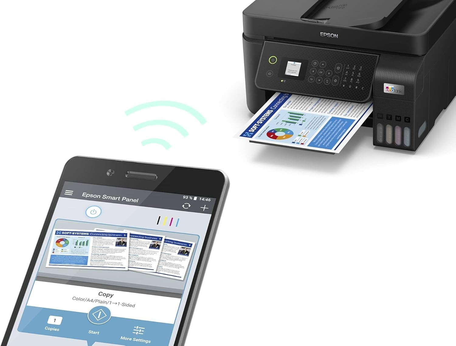 EcoTank ET-4800 A4 Ink Tank Printer Wi-Fi USB Black 3-Year Ink Supply