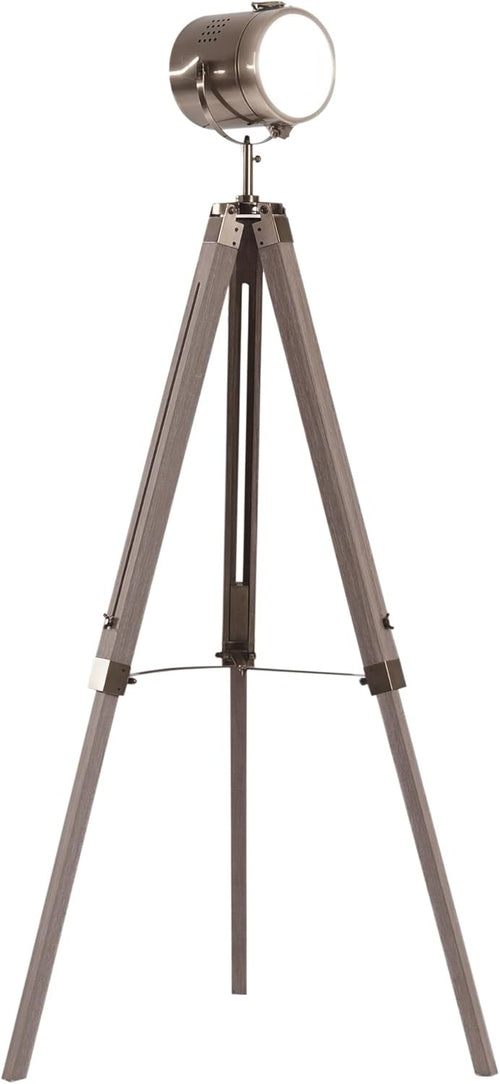 Industrial Tripod Floor Lamp Nautical Spotlight Adjustable Height E14