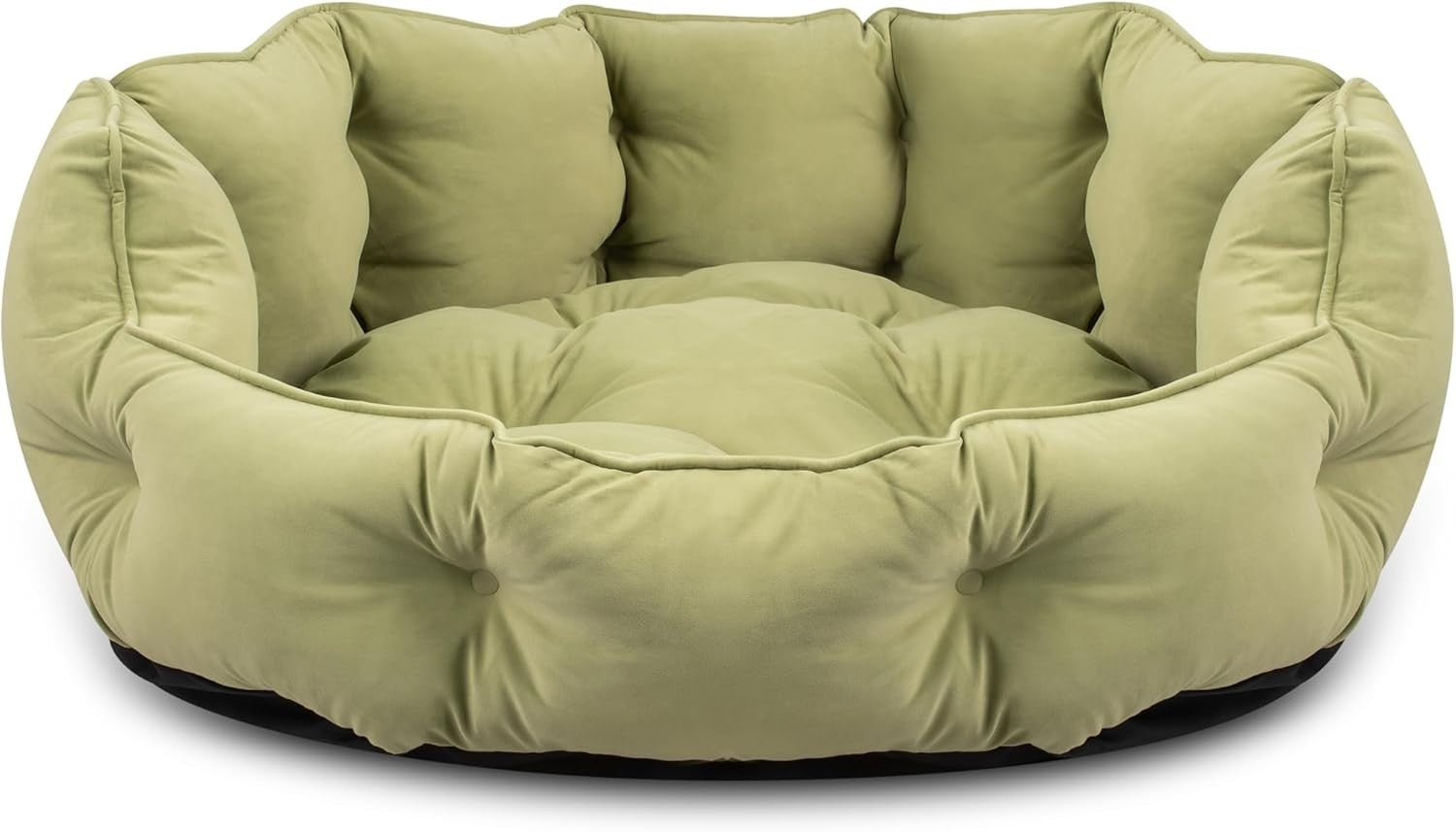 XXL Dog Bed 118x99x40cm Washable Faux Suede Calming Green