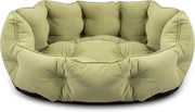 XXL Dog Bed 118x99x40cm Washable Faux Suede Calming Green