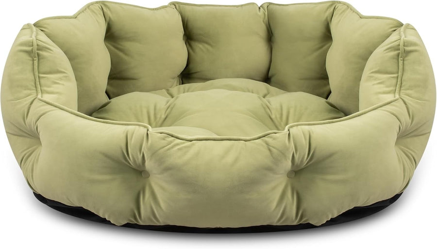 XXL Dog Bed 118x99x40cm Washable Faux Suede Calming Green