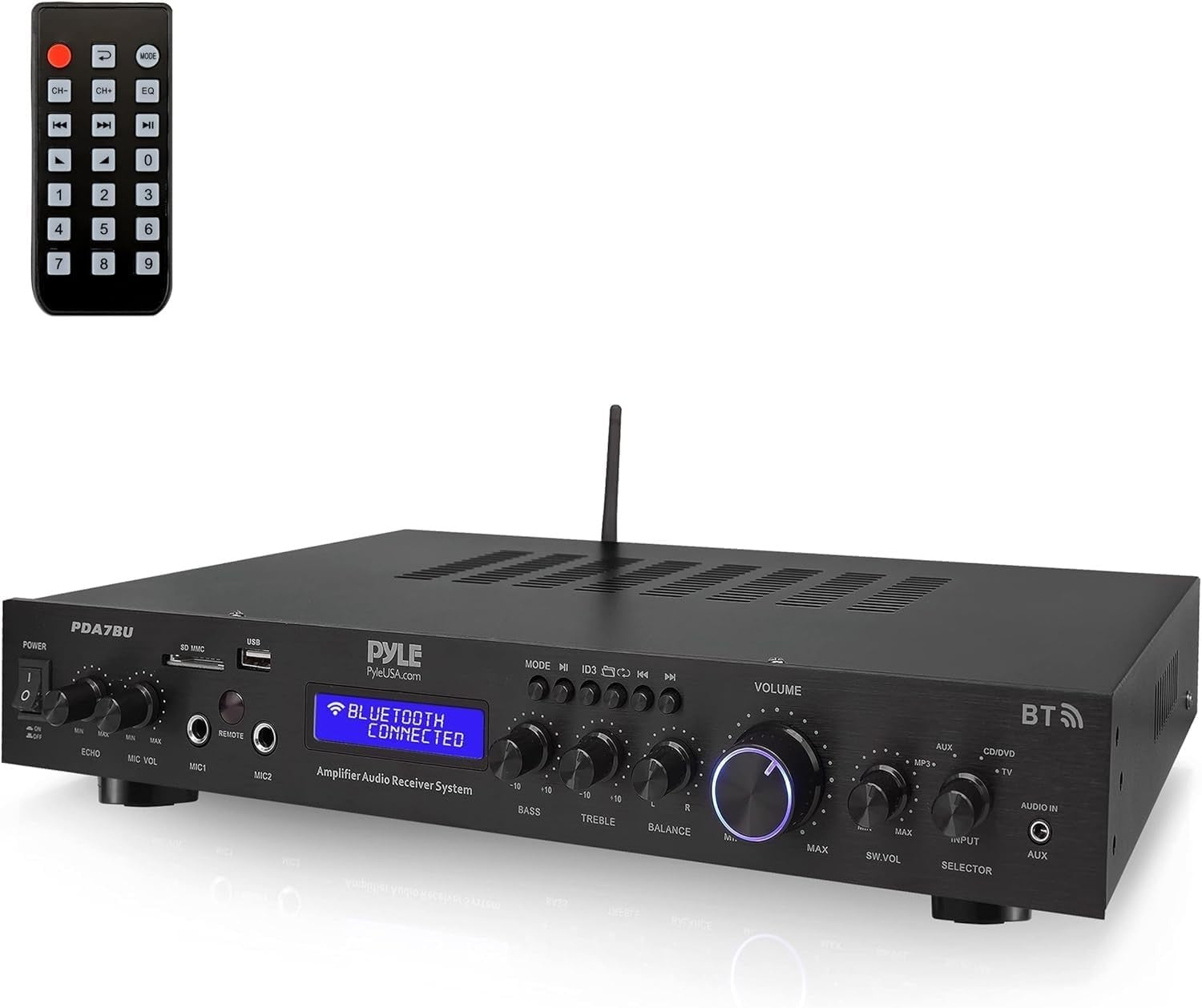 200W Bluetooth HiFi Amplifier 5 Channel Stereo AV Receiver USB FM