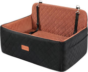 Large Dog Booster Car Seat Washable Travel Bed 55lb w 2 Leashes