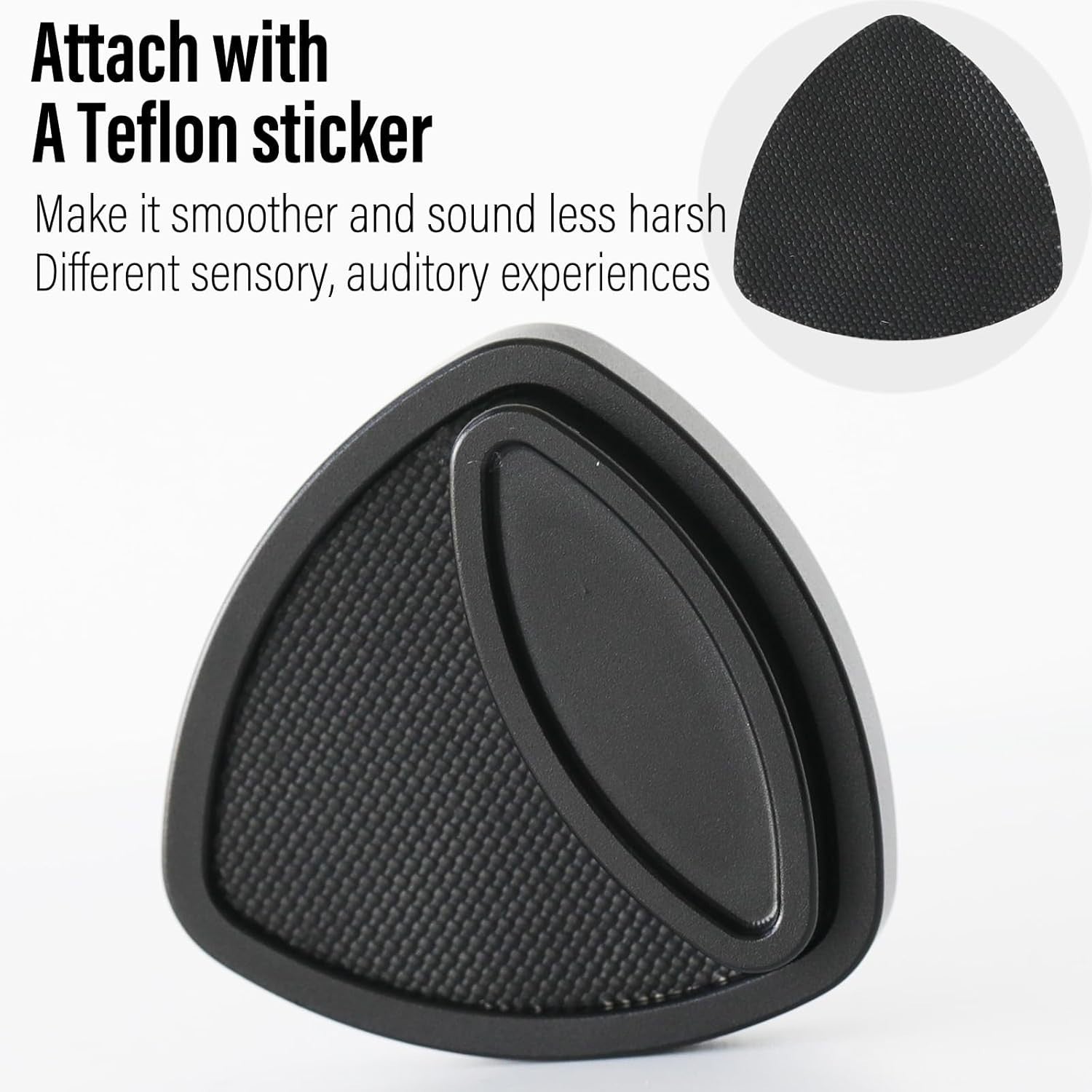 Black Triangle Magnetic Fidget Coin Silent Clicker Focus EDC