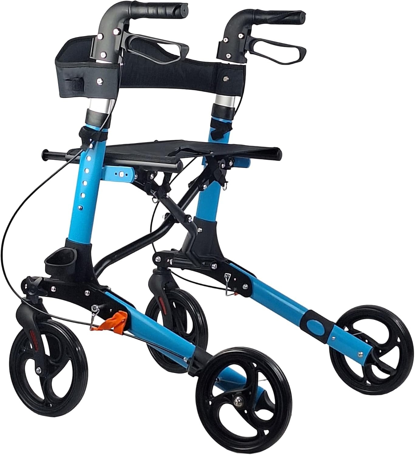 Ultra Lightweight 4 Wheel Rollator Walker with Seat Folding Adjustable Handles