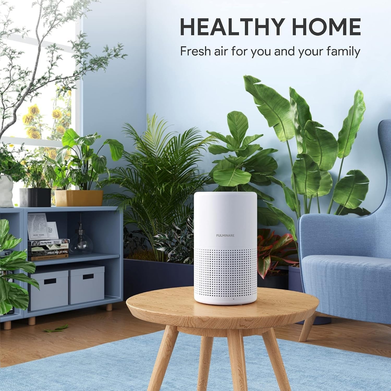 H13 HEPA Air Purifier Bedroom Quiet Night Light Portable Dust Smoke