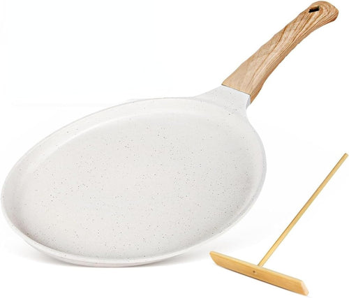 10in Non Stick Dosa Crepe Pan with Spreader Ceramic Pancake Tortilla