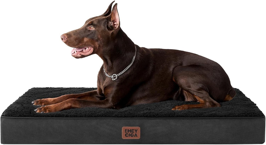 Orthopedic XL Dog Bed 112x81x9cm Washable Cover Non Slip Black