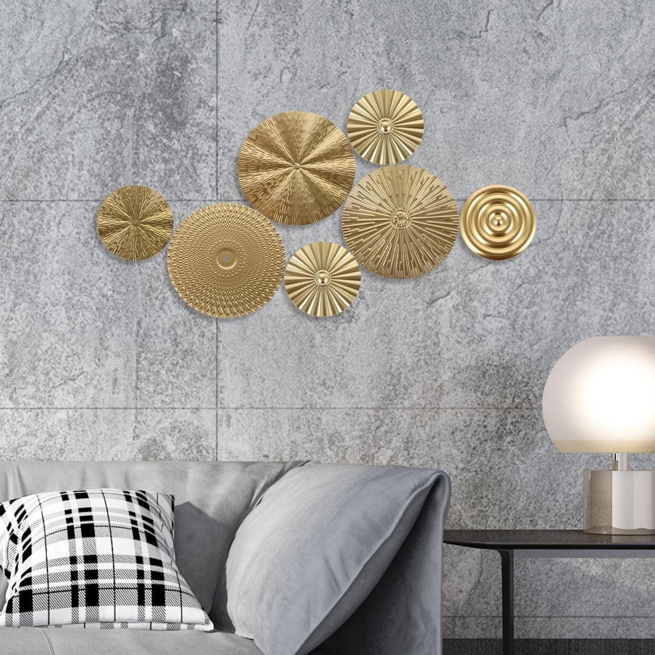 Modern Blue Gold Abstract Canvas Wall Art Framed 60x90cm