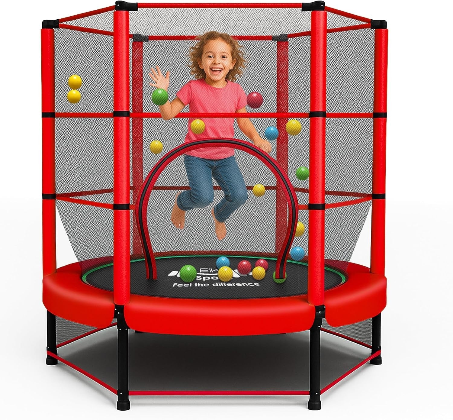 55” Kids Trampoline Safety Enclosure Indoor Outdoor Heavy Duty