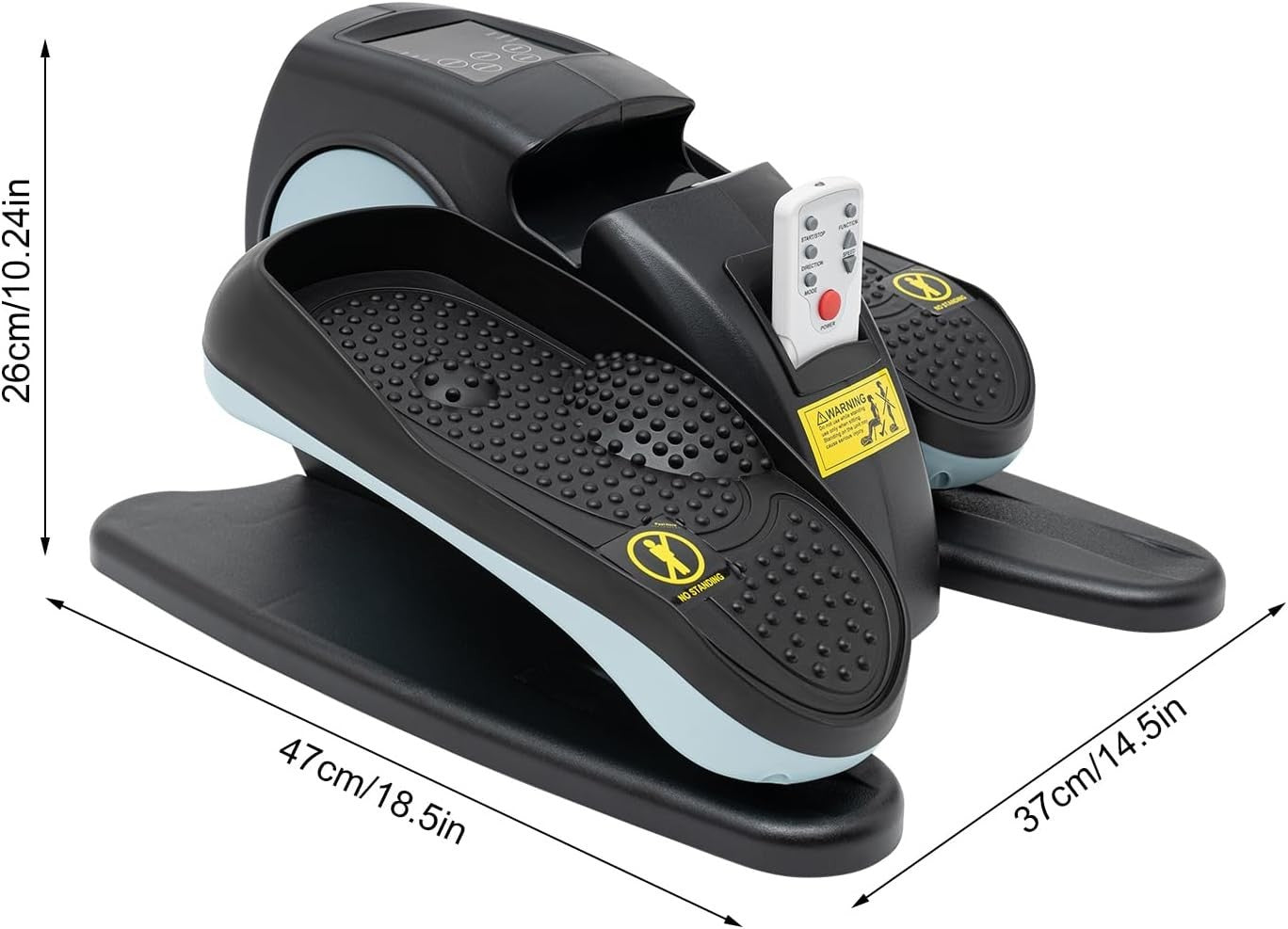 Under Desk Electric Mini Elliptical Stepper 5-Speed Seated Pedal Trainer Remote