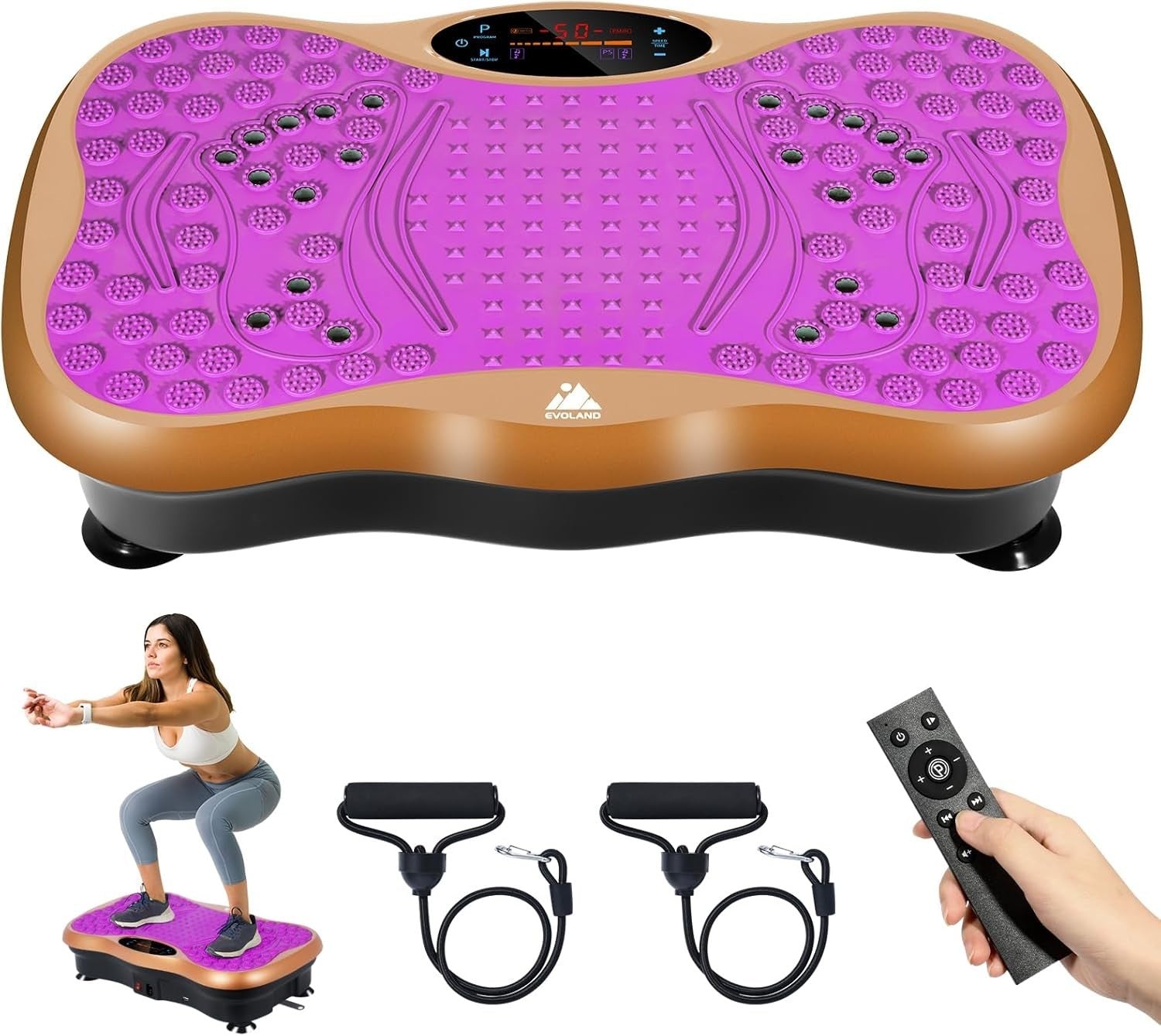 Bluetooth Vibration Plate Fitness Trainer 99 Speeds Home Body Toning