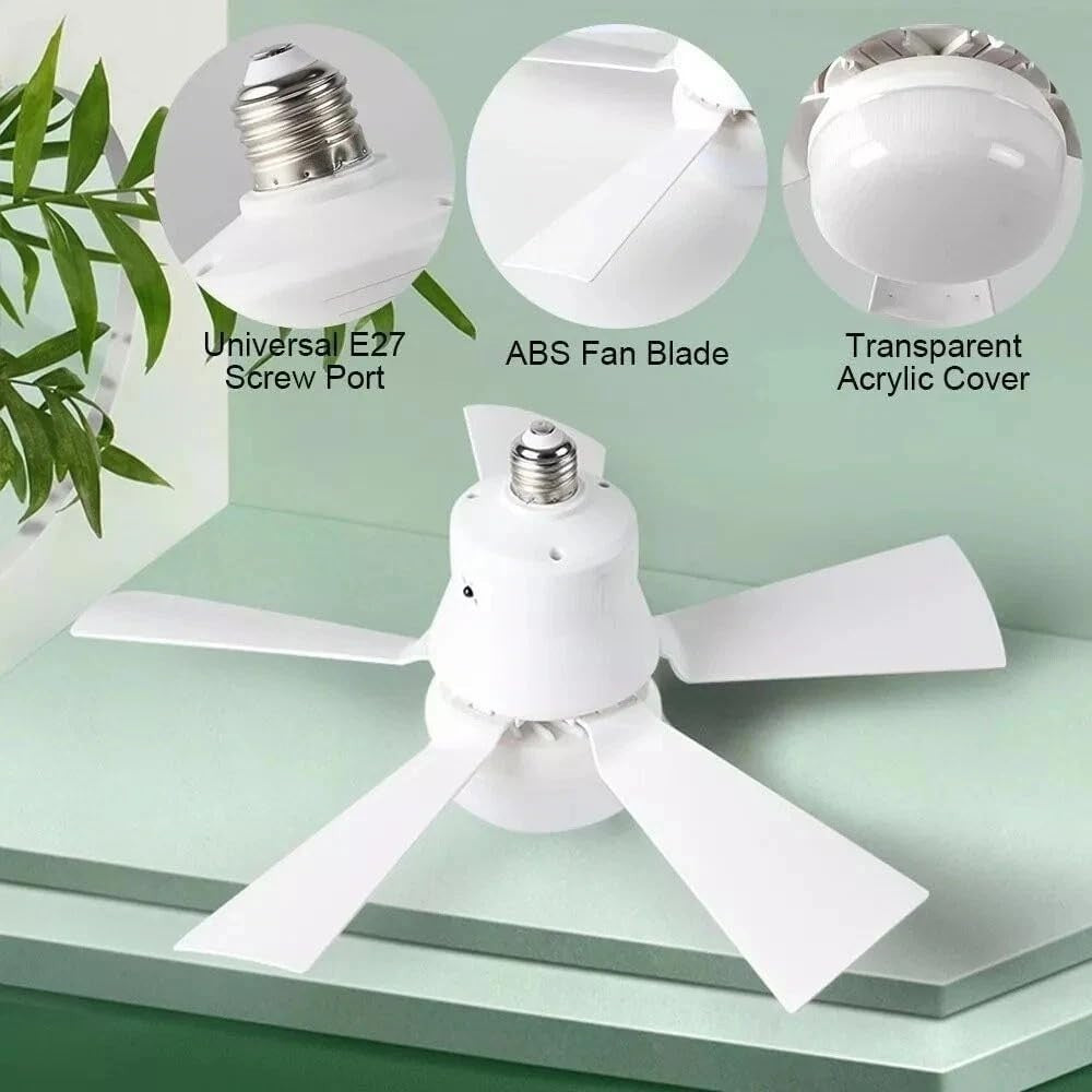 CJOY 42" Ceiling Fan with Lights 6 Speeds Dimmable LED White