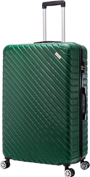 Medium Check In Suitcase 24in Lightweight ABS Spinner Wheels Lock
