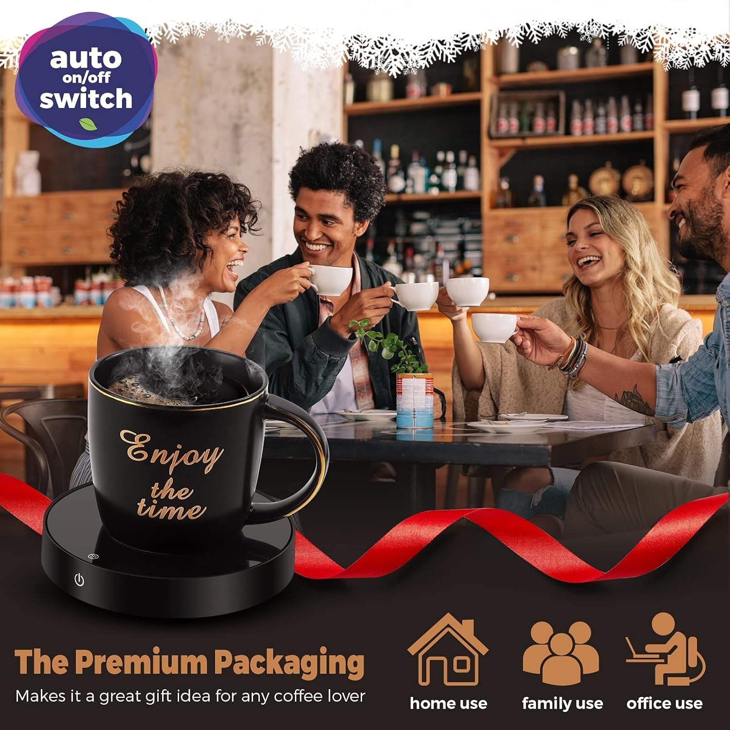 Coffee Mug Warmer 3 Temp Auto Shut Off Desk Heater 8H Timer