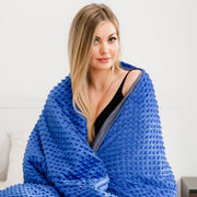 Grey 6.8kg Weighted Blanket 122x183cm Single with Removable Cover