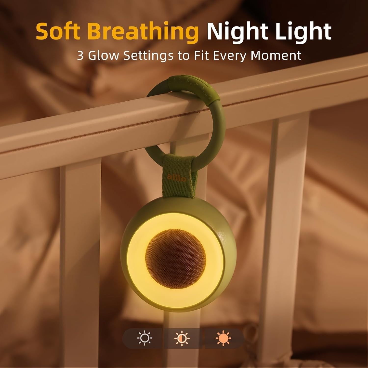 Portable White Noise Machine for Baby & Adults | 30 Soothing Sounds & Night Ligh