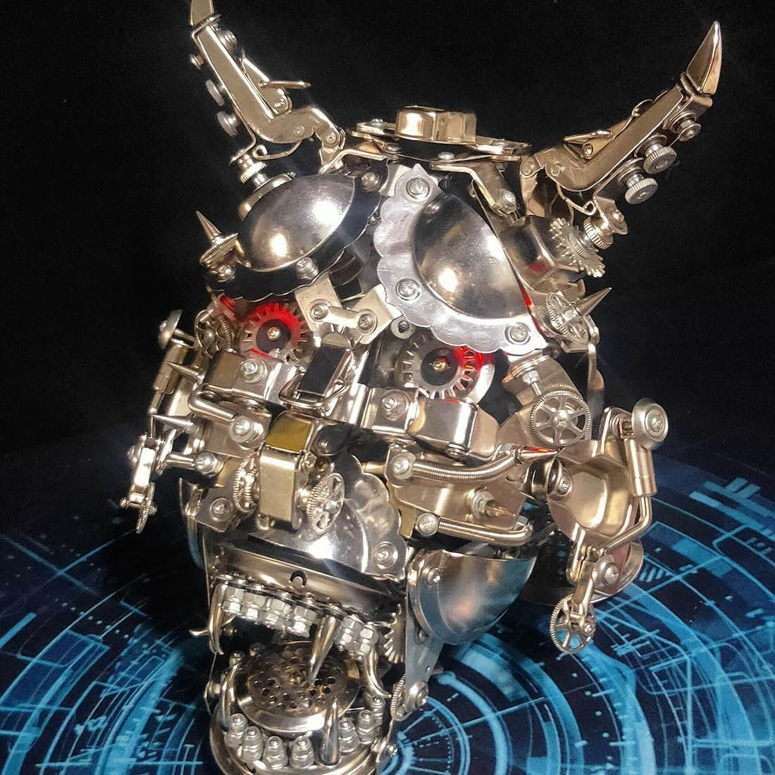 3D Metal Hannya Mask Puzzle 950PCS Steampunk DIY Wall Art Decor