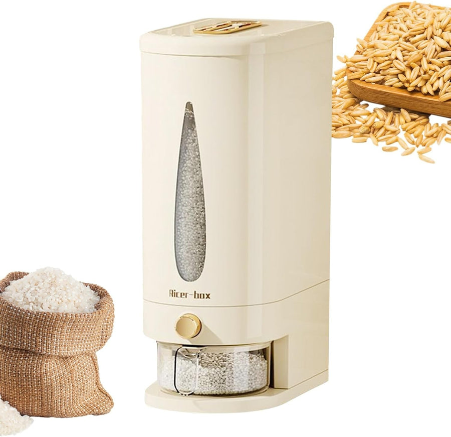 10KG Rice Dispenser Airtight PP Grain Storage Bin