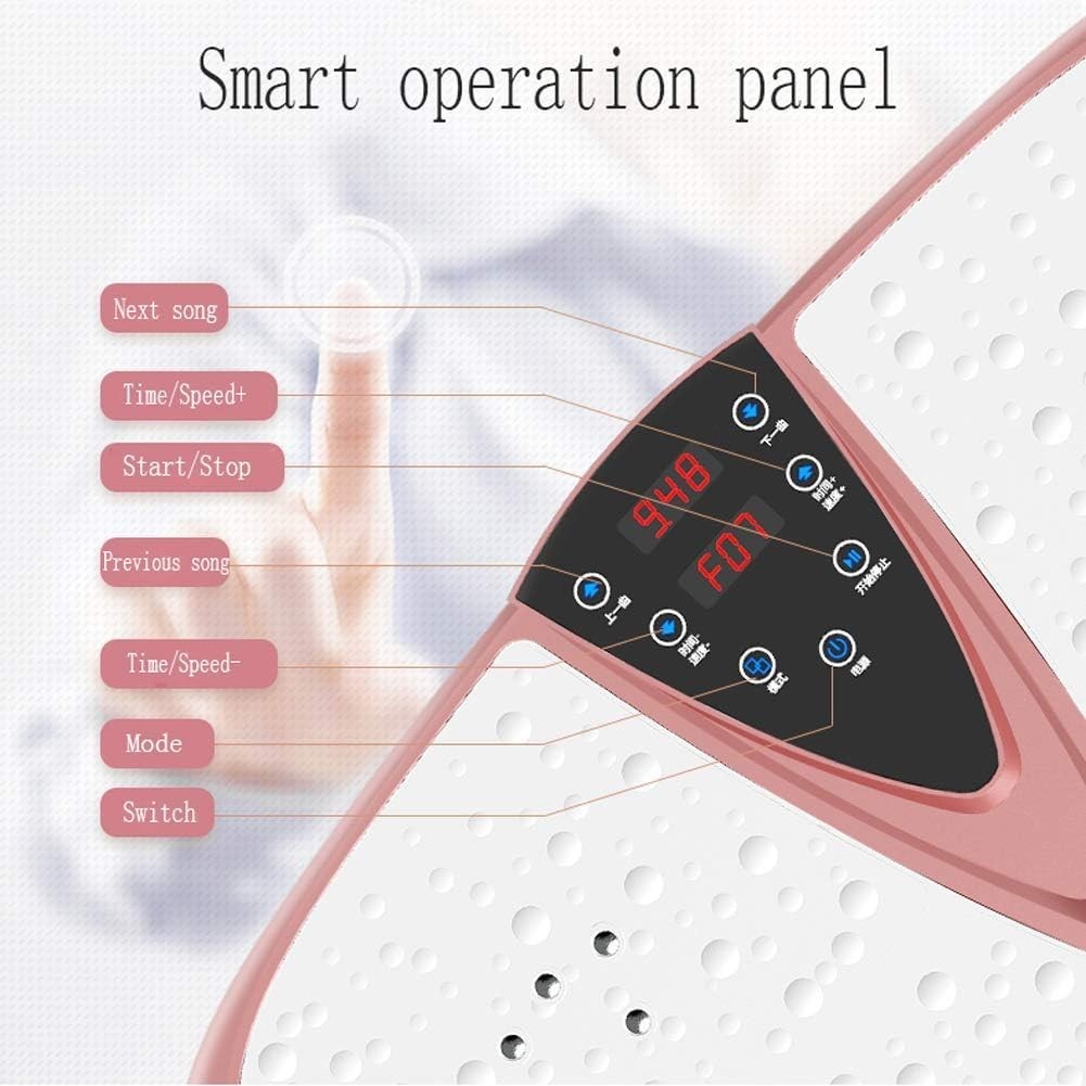 Ultra Slim Vibration Plate Trainer Touch LED Bluetooth Home Fitness