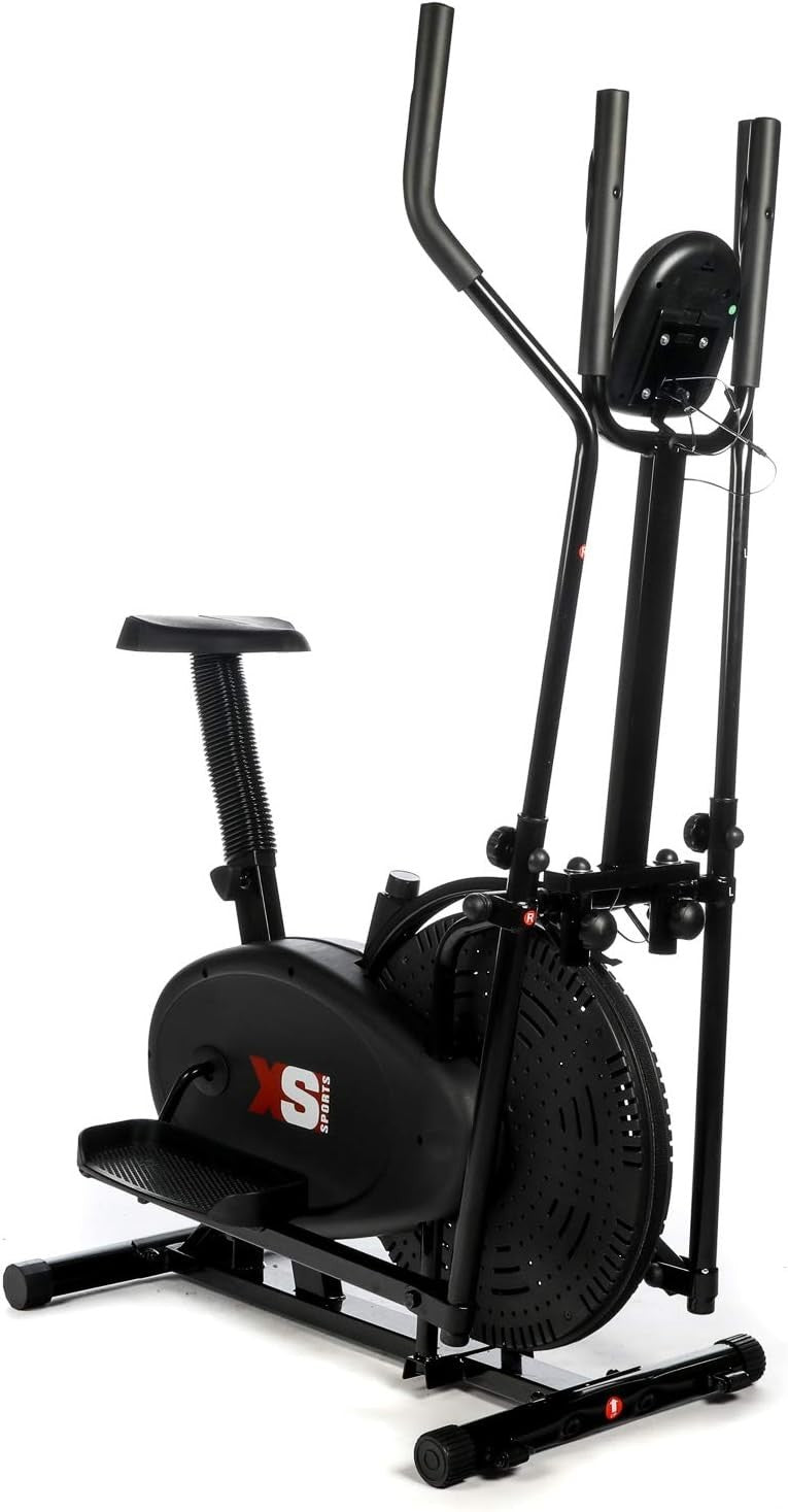 2-in-1 Machine Pulse Seat Home Gym Elliptical Cross Trainer & Exercise Bike