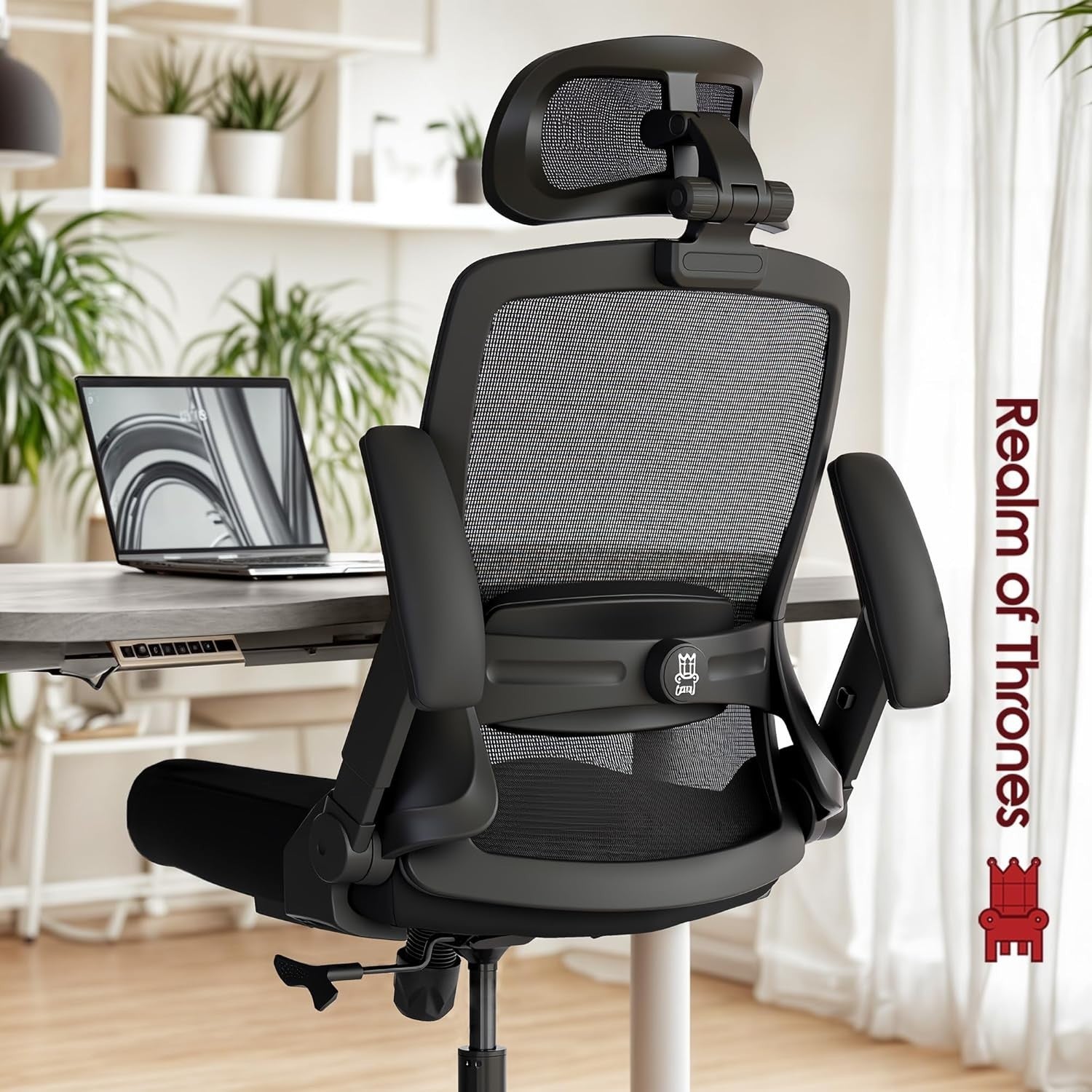 Ergonomic Office Chair Mesh Back 3D Lumbar Support Gaming Swivel Desk Seat Black
