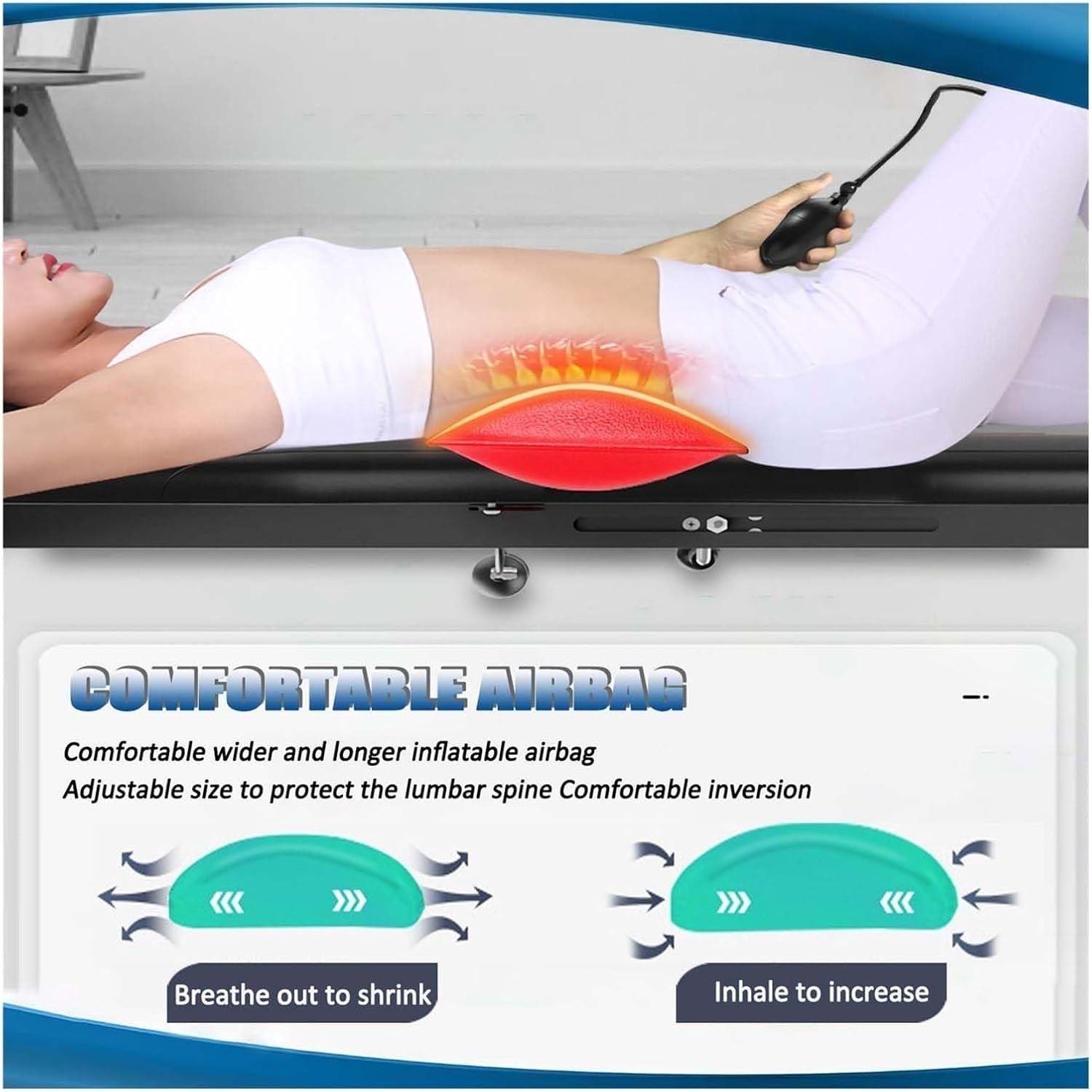 Back Stretch Inversion Table 145-185cm Adjustable Cervical Traction