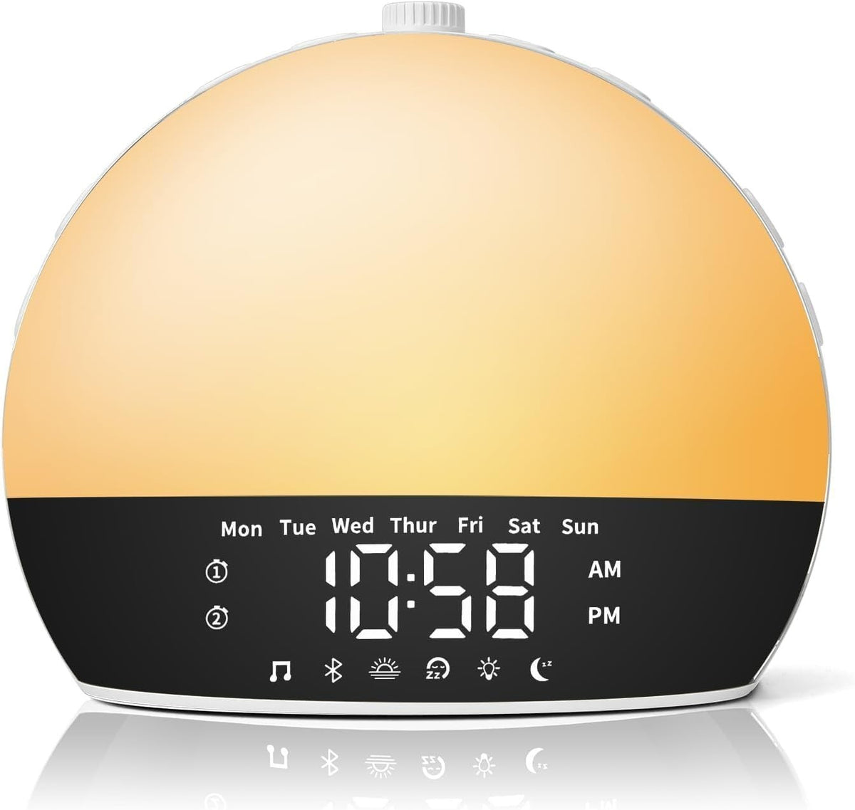 Sunrise Alarm Clock with White Noise Machine & 25 Soothing Sounds - Wake Light