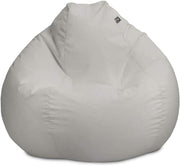 Outdoor Bean Bag Chair Adult XL – Waterproof Garden Seat, Platinum 110x80cm