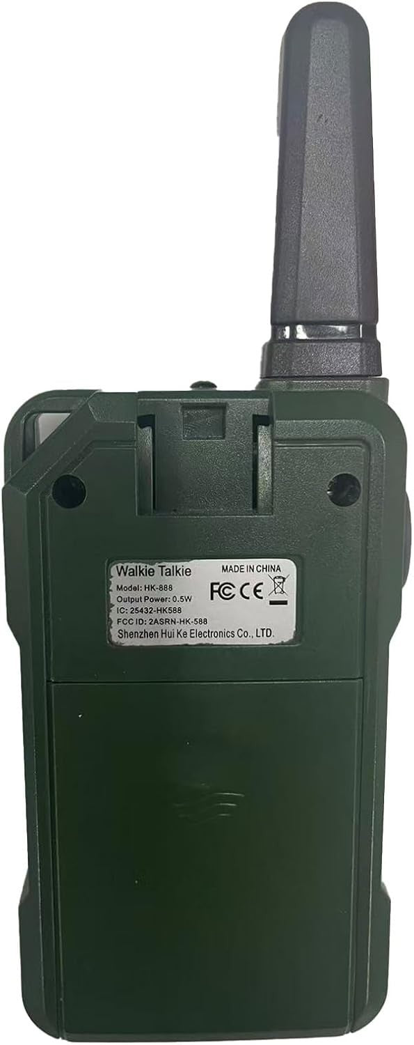 Kids Walkie Talkies 2 Pack Rechargeable 3KM Long Range 8 Channel Green