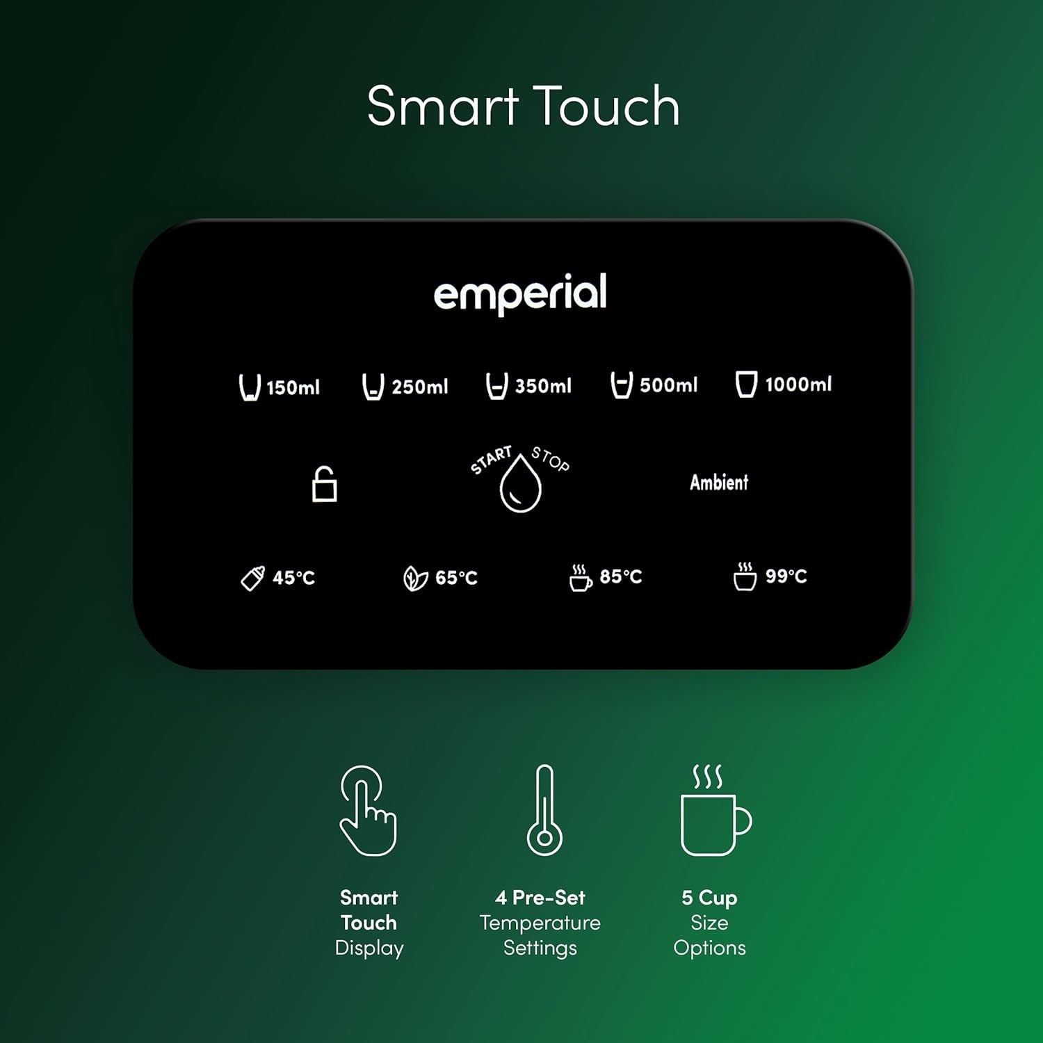 Instant Hot Water Dispenser 3L | 2.6kW Fast Boil Touch Control Presets