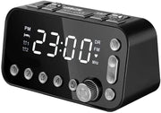DAB FM Alarm Clock Radio LED Display Dual USB Snooze Sleep Timer