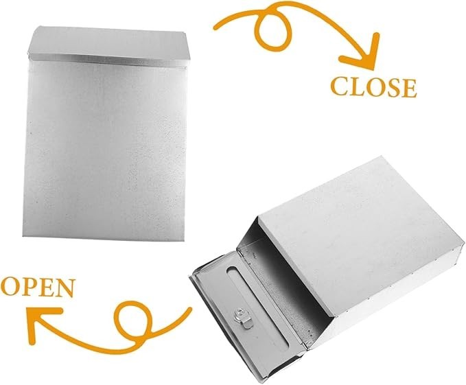 Lockable Wall Mount Mailbox Iron Suggestion Box Secure Feedback Slot Outdoor