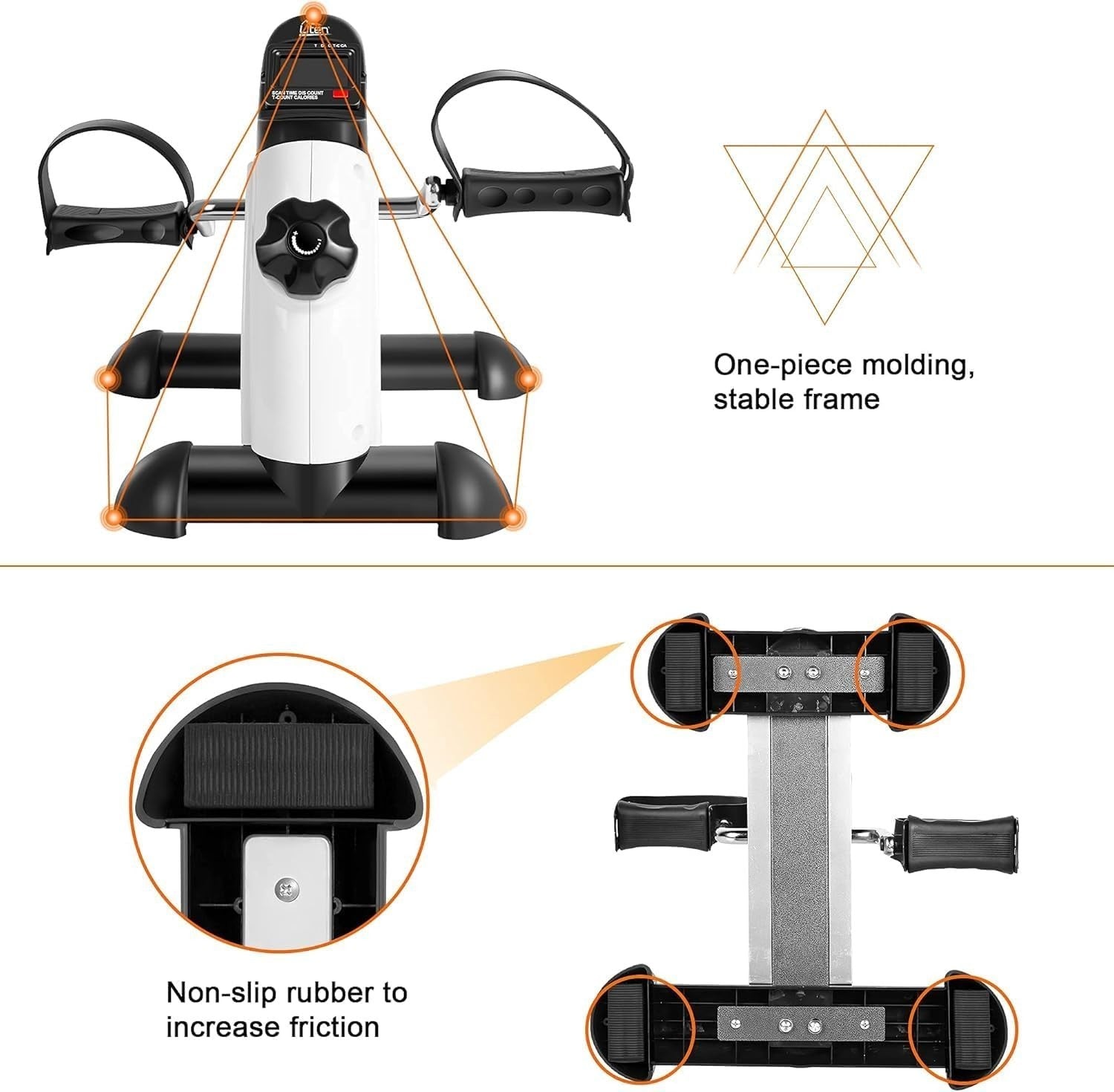 Mini Pedal Exerciser Under Desk Bike LCD Adjustable Resistance