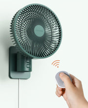 8.5" Wall Mounted Fan – 4-Speed Quiet Air Circulator w/ Remote Control & Timer