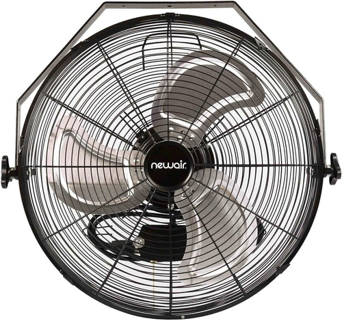 18" Wall Fan – High-Velocity 3000CFM Industrial Cooling w/ 3-Speed Metal Blades