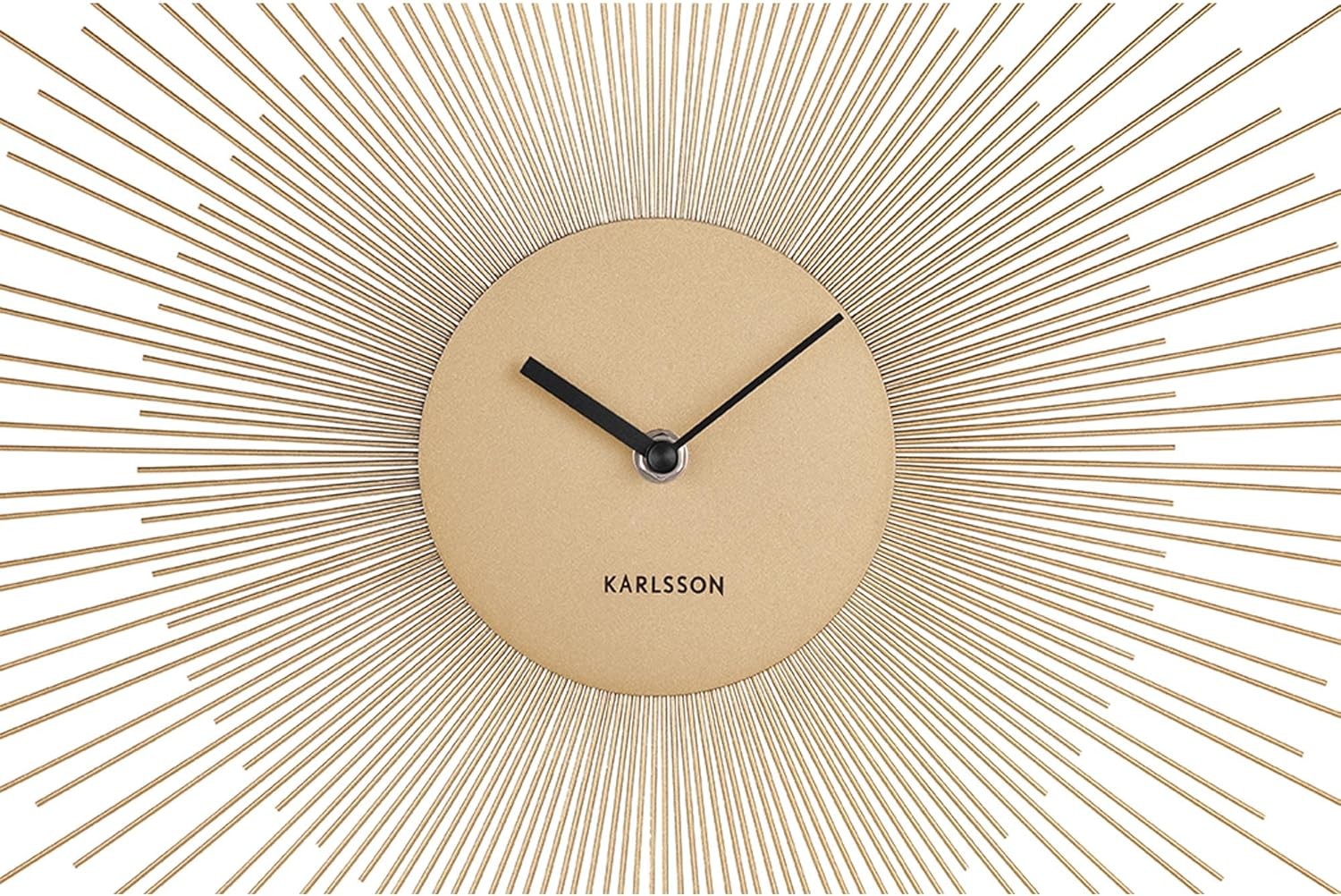 Large Gold Sunburst Wall Clock – Modern Silent Quartz Steel Design 60cm