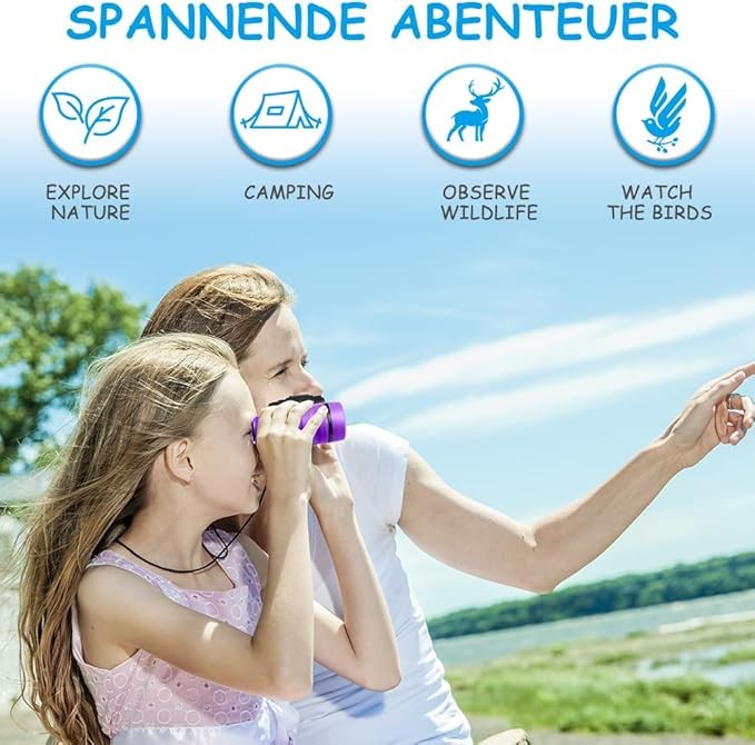 Kids 4x30 Shockproof Binoculars Purple | Outdoor Learning Toy Ages 3–12