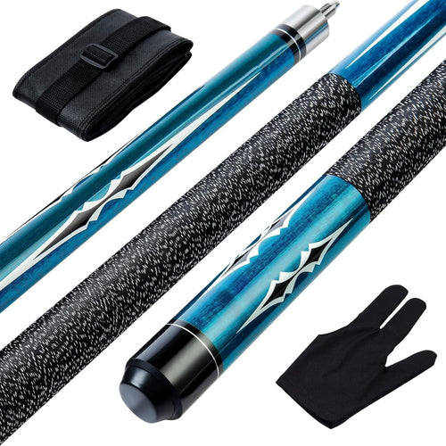 Maple 2 Piece Pool Cue 58in 13mm Tip Irish Linen 19–20oz Set
