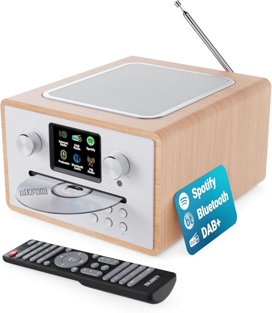 Internet DAB+ CD Player Bluetooth WiFi Radio with Spotify, Alarms & Remote