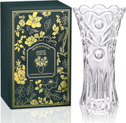 30cm Crystal Glass Flower Vase Tall Clear Vase Wedding Centrepiece