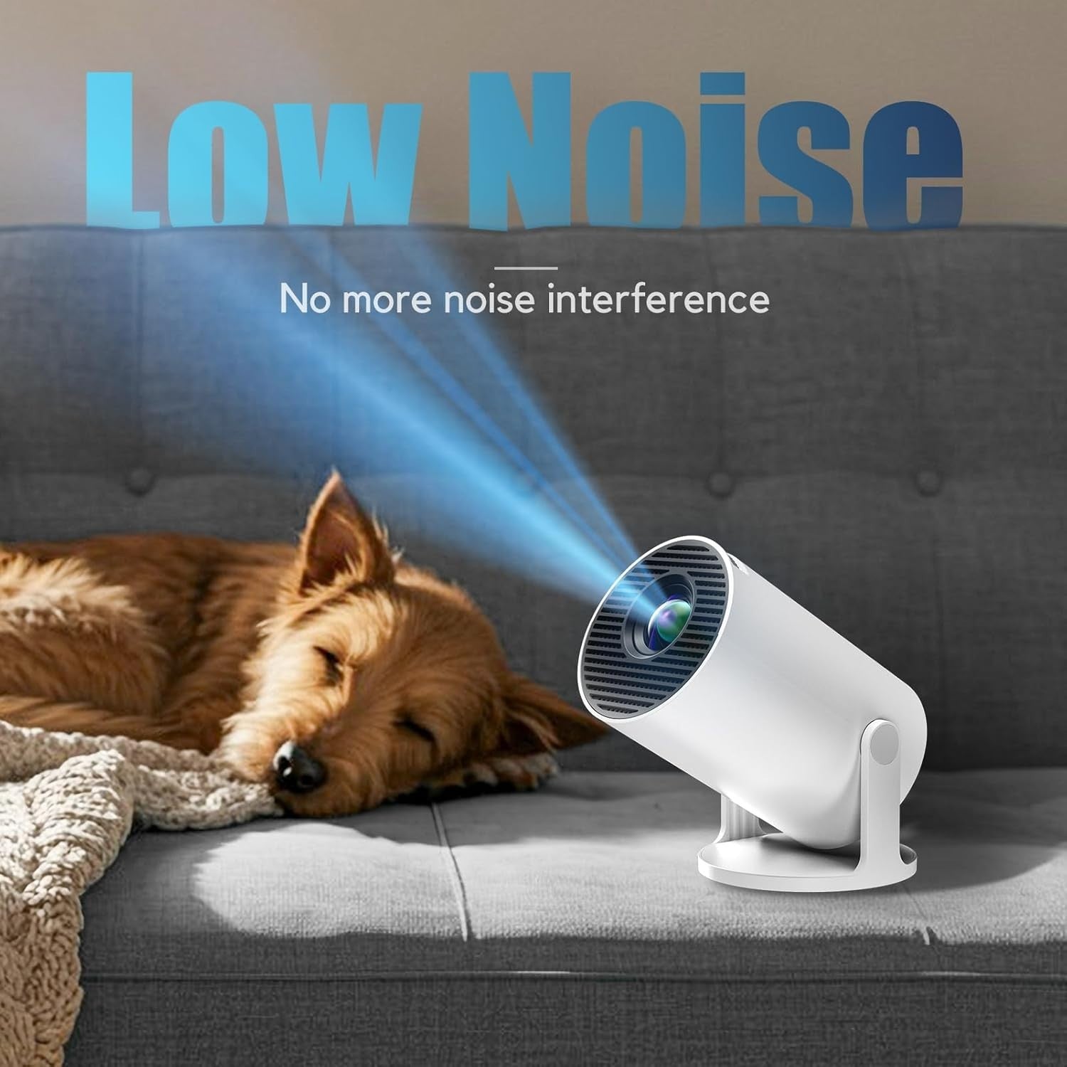 Smart Mini Projector 1080P WiFi 6 Bluetooth 180° Auto Keystone