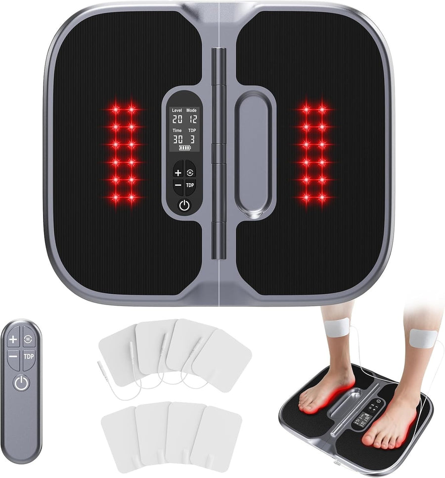 Wilwish Foot Massager EMS TENS Red Light Circulation Pain Relief Muscle Therapy