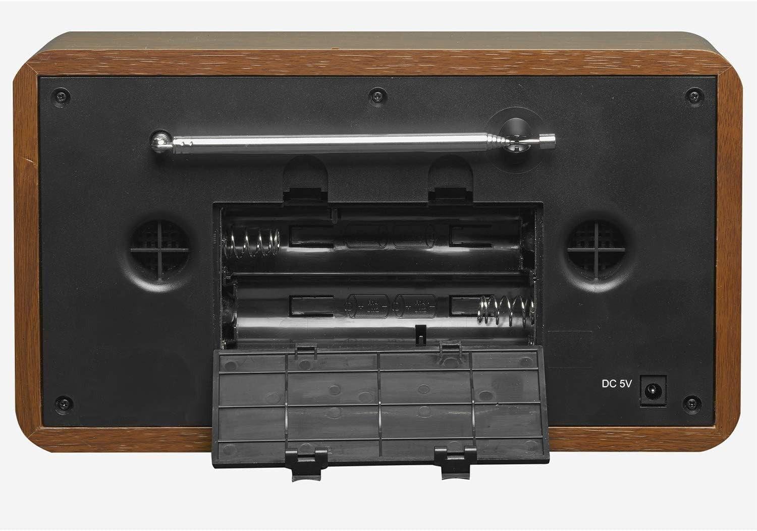 Vintage Style DAB/DAB+ FM Radio with Bluetooth, Clock & AUX – Wood