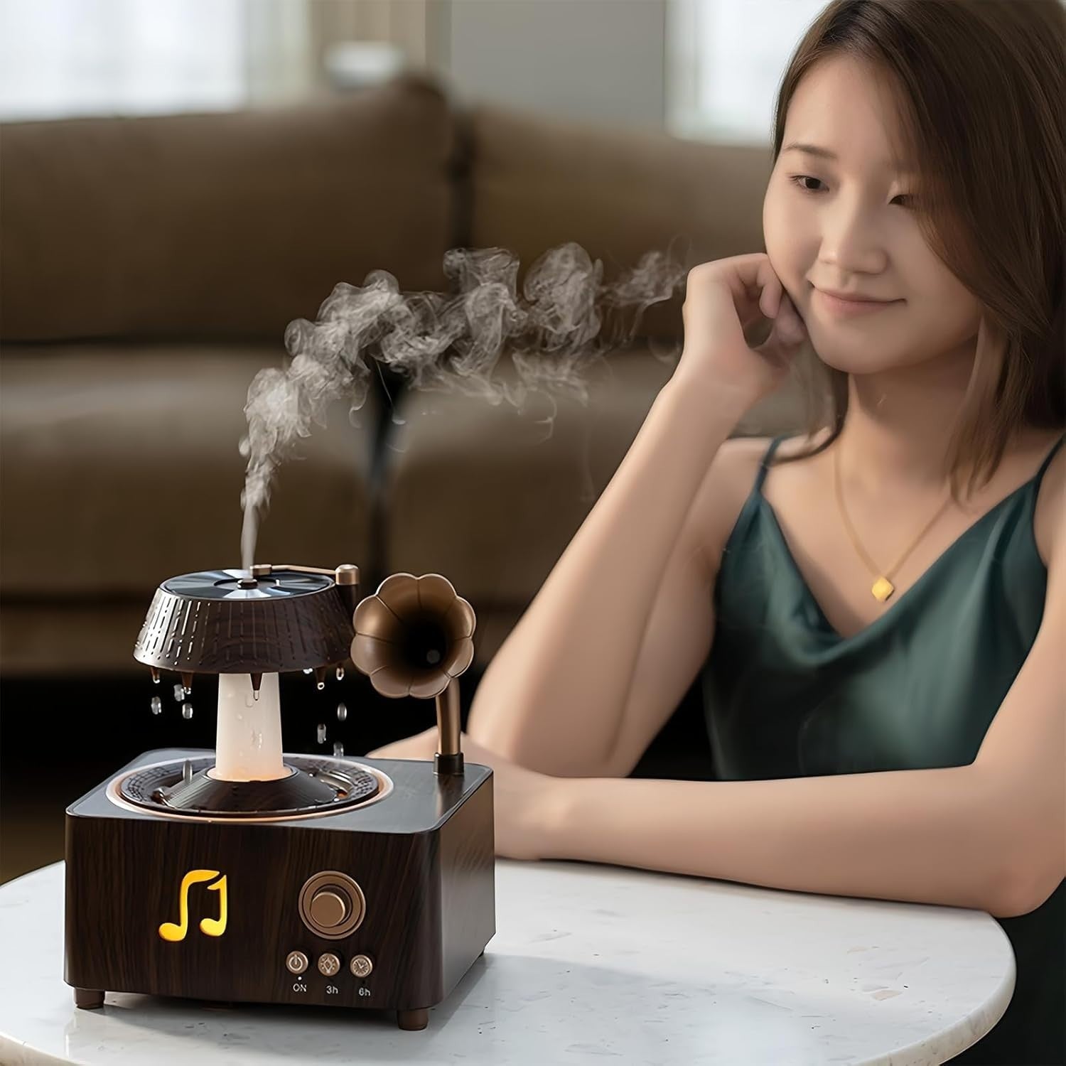 Vintage 3-in-1 White Noise Diffuser Night Light Humidifier Sleep Machine